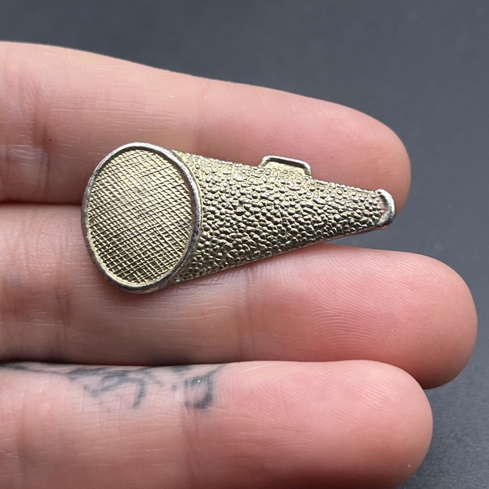 Cheer Megaphone‎ Gold Tone Lapel Hat Pin